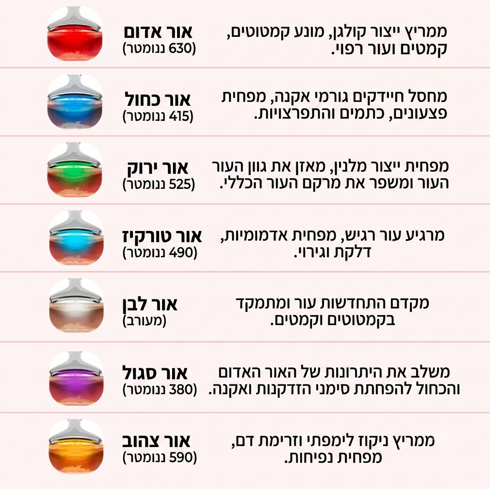 LuxenLiftᵀᴹ-מכשיר ה 7 ב-1 לפיסול הפנים והצוואר